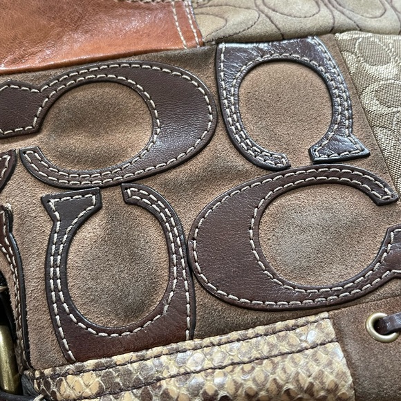 Patchwork Shoulder Bag - Brown - Picture 8 of 10